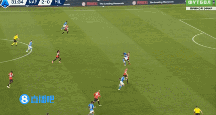 png电子半场-那不勒斯暂2-0米兰 波利塔诺62秒闪击卢卡库破门米兰0射正